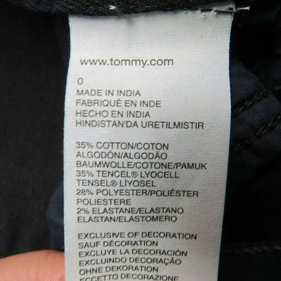 Tommy Hilfiger Curvy Bootcut Jeans Women's Size 0 Dark Wash Blue Denim 28X29 - Picture 7 of 14